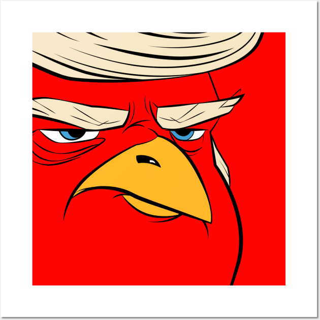 Angry Bird Trump Funny Wall Art by portraiteam